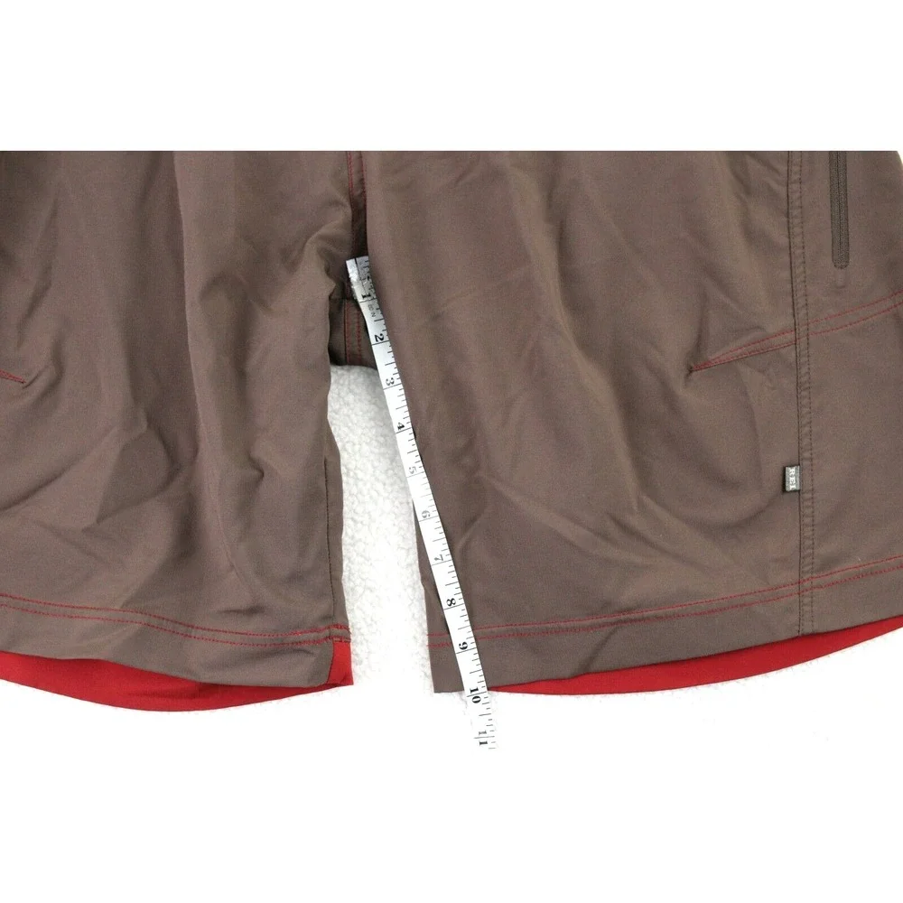 REI Mens‎ Board Shorts Size 34 Brown Red UPF 30+ Polyester Spandex Outdoor
